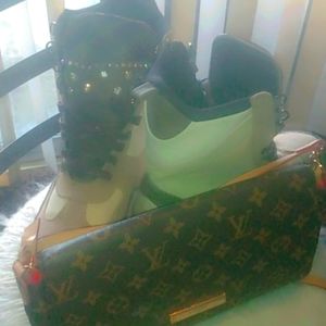 CUSTOM LV Boots & Bag